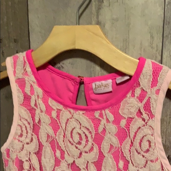 Ted Baker Sleeveless Pink Lace Skater Dress size 8 - Picture 2 of 5